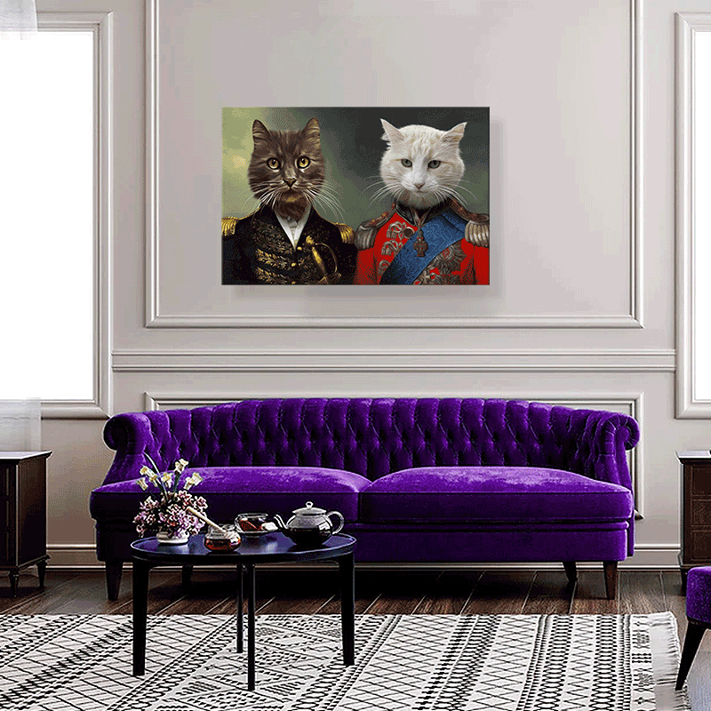 Purr-fect Generals - Custom Pet Portrait